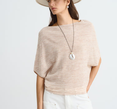 Women’s Vintage-Inspired Boat Neck Knit Top