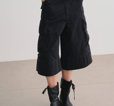 Relaxed Wide-Leg Workwear Shorts