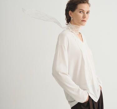Lace Back Blouse with Flowing Straps