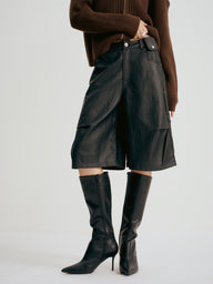 Edgy High-Waisted PU Leather Pants