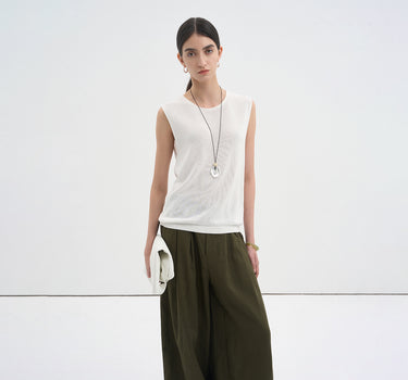 Round-Neck Sleeveless Tank Top