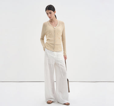 Lightweight Linen Drawstring Pants