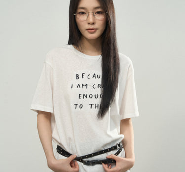 Letter Embroidered Oversized T-Shirt