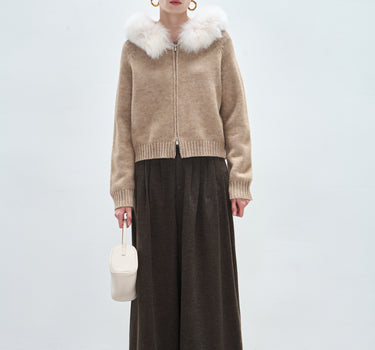 Cozy Plush Hooded Zip-Up Autumn Jacket