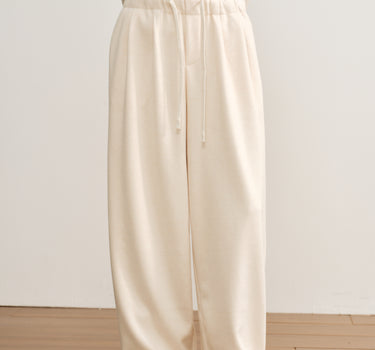 Pleated Casual Straight-Leg Pants