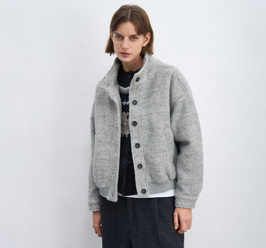Wool Short Stand Collar Jacket