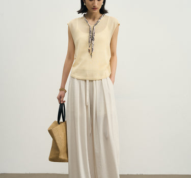 Pleated Front Casual Pants
