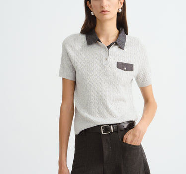 Fitted Patchwork Sweater for Work and Casual Wear