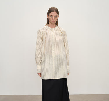 Timeless Striped Cotton Blouse: Casual & Chic