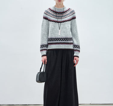 Fair Isle Jacquard Cashmere-Feel Sweater