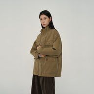 Distressed Multi-Pocket Utility Jacket for Fall Winter