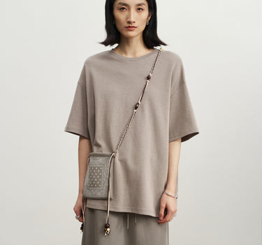 Vintage-Inspired Oversized Crew Neck Tee