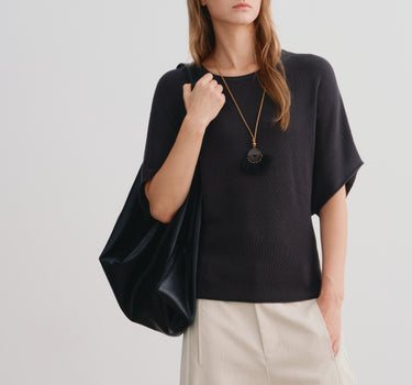 Short-Sleeve Knit Jumpsuit