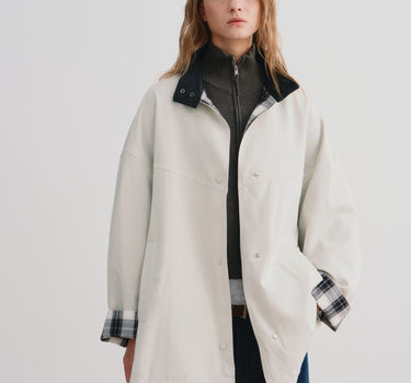 Retro-Style Cotton Trench Coat