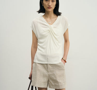 Elegant V-Neck Sleeveless Blouse