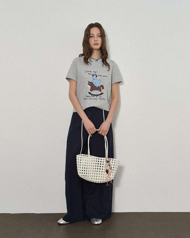 Playful Puppy and Rocking Horse T-Shirt for Casual Style