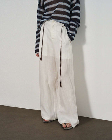 Linen Blend Wide-Leg Pants for Spring Summer