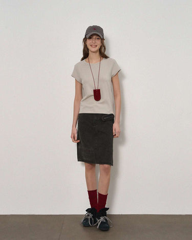 Crew Neck Cap Sleeve T-Shirt