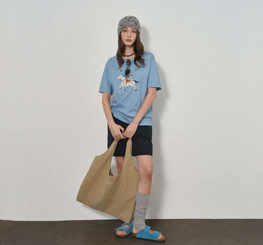 Casual Letter T-Shirt with Whimsical Graphic Print