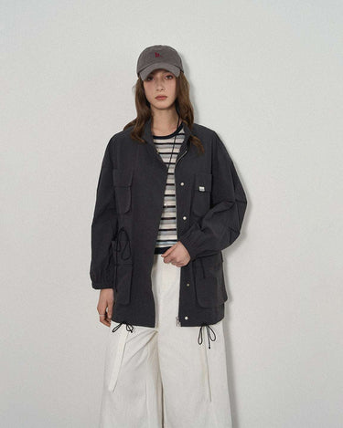 Workwear-Inspired Casual Jacket with Utility Pockets