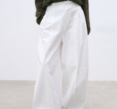 Straight-Leg High-Waisted Wide-Leg Pants