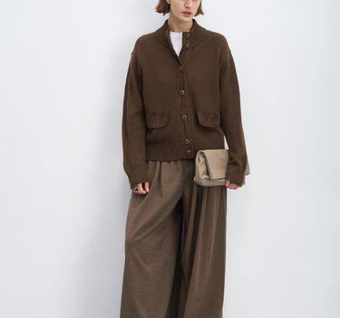 Relaxed-Fit Pleated Wide-Leg Pants