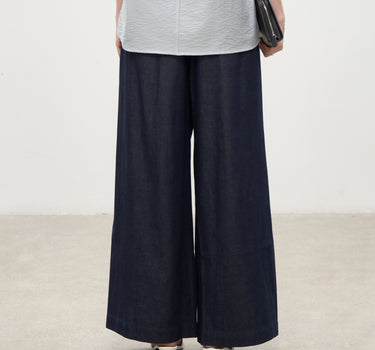 High-Waisted Denim-Style Pants That Flatter and Breathe