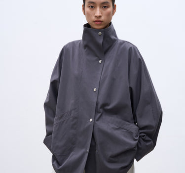 Mid-Length Stand Collar Trench Coat for Women