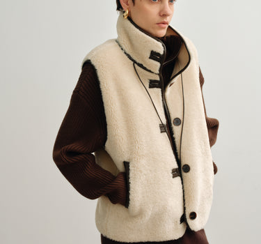Vintage Stand-Collar Layering Vest