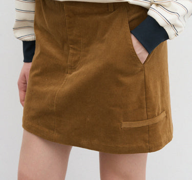 Soft Corduroy A-Line Mini Skirt for Everyday Style