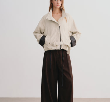 Relaxed Fit Retro Leather Jacket
