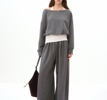 Relaxed Fit Two-Piece Casual Sweatshirt Set