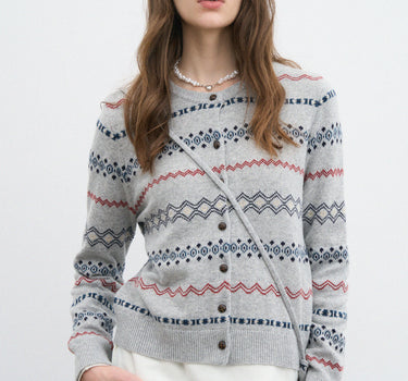 Artistic Crewneck Knitwear with Drawstring Pocket