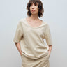 Refreshing Solid Color U-Neck T-Shirt for Casual Wear