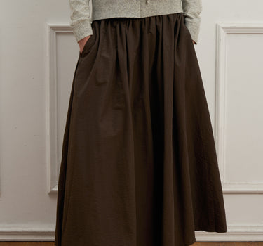 Versatile A-Line Skirt with Fluffy Pleats