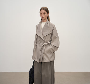 Versatile Stand Collar Trench Coat