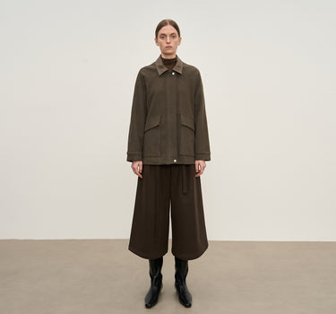 Modern Plaid Collar Casual Cotton Coat