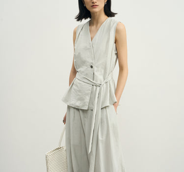 Elegant Sleeveless Vest and Pants Set