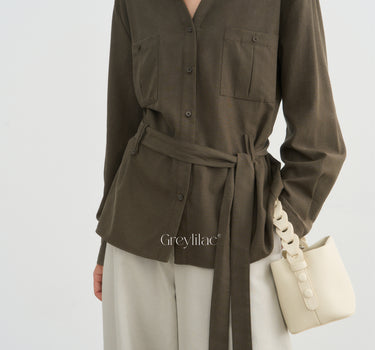 Tie Waist Vintage Cotton Shirt