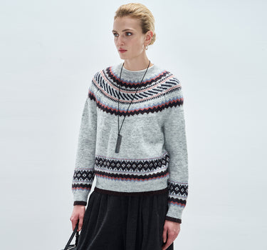 Fair Isle Jacquard Cashmere-Feel Sweater