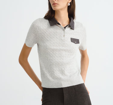 Fitted Patchwork Sweater for Work and Casual Wear