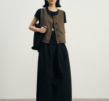 Round-Neck Hemp Vest for Women