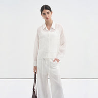Breathable Ramie Blend Button Shirt