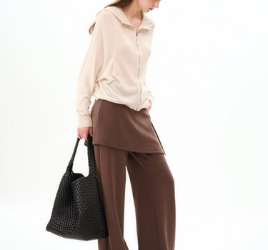 Women’s Drawstring Skirt-Pants with Flared Legs