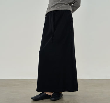 Versatile Flowy Wool Blend Maxi Skirt