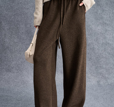 Relaxed Fit Drawstring Wide-Leg Pants
