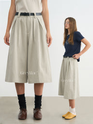 Relaxed Pleated Casual Pants
