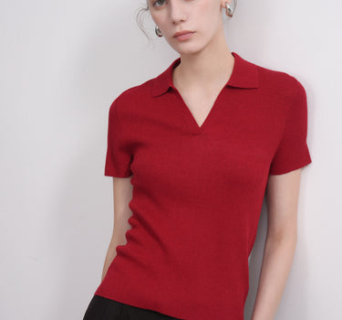 Women's V-Neck Linen Blend Knit Sweater