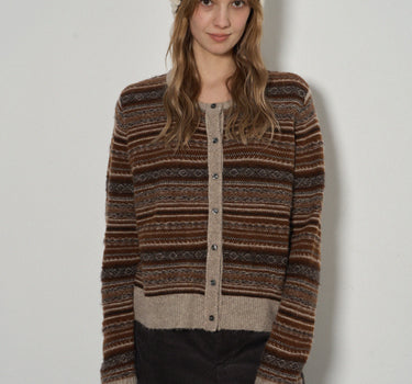 Cozy Wool Blend Fair Isle Vintage Knitwear