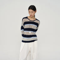 Designer Openwork Knit Shirt